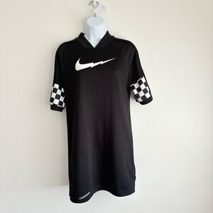 Nike DrifFit Short Checkered Sleeve Tshirt Sportswear Jersey Dress SzL Junior